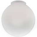 6-Inch Gloss White Machine Blown Glass Globe Shade