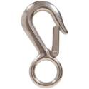1-1/8 x 4-1/2" 304 Stainless Steel Round Fixed Eye End Snap Hook