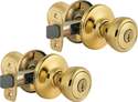 Tylo Signature Brass Single Cylinder Flat Ball Entry Knob, 2-Pack