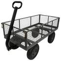 1200-Lb Load Capacity Steel Garden Cart With Pull Handle