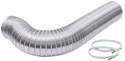 4-Inch X 8-Foot Aluminum Flexible Duct Pipe With 2 Worm Gear Clamps