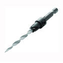 Countersink Drill Bit, 2-3/4 In L Flute, 1/4 In Dia Shank