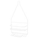 White Steel Shower Caddy - 2 Shelf,  10 lb. Capacity