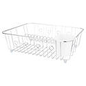 Chrome Steel Dish Drainer With Cutlery Basket