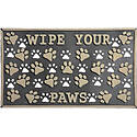 Paw Rubber Door Mat - 30 in. L x 18 in. W