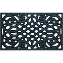 Gray Rubber Door Mat - 30 in. L x 18 in. W