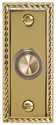 2-5/8-Inch Rectangular Brass Lighted Corded Push Button