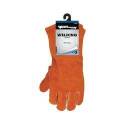 ForneyHide 55206 Welding Gloves, L, Gauntlet Cuff, Wing Thumb, Orange, Leather Palm