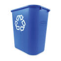 28.125-Qt Blue Polyethylene Waste Basket    