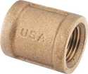 1 in. FIP x 1 in. FIP Brass Pipe Coupling - Threaded, 1-Pack