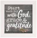Start Each Day With God Grace And Gratitude Framed Art