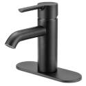Matte Black 1-Handle Bathroom Faucet