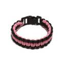Black/Pink Paracord Survival Bracelet