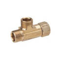 3/8 in. OD Compression x 1/4 in. Female Compression x 3/8 in. OD Compression Brass Reducing Tee Fitting - 1-Pack