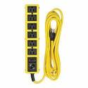 Cci 5138n Surge Protector Power Strip, 15 A, 6-Outlet, 1050 J, Black/Yellow