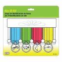 Plastic Key Identification Tag Kit, 4-Pack