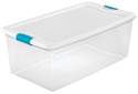 106-Quart Plastic Latching Storage Box With Sea Going Latches