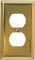Century Polished Brass Steel 1-Duplex Outlet Wall Plate