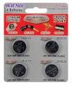 4-Pack Cr2025 Lithium Batteries
