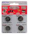 4-Pack Cr2016 Lithium Batteries