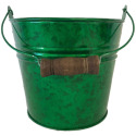 8-Inch Galvanized Planter In Green