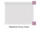 6 x 8-Foot White Wakefield Privacy Panel