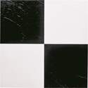 Ele-1305-3l, Black And White 12x12-Inch Black And White, Vinyl Floor Tile