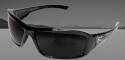 Brazeau Black Skull Frame Safety Glasses With Non-Polarized Smoke Lens