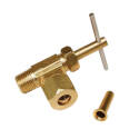 Dial Manufacturing 94395 Angle Needle Valve, 1/4 In Cc X 1/8 In Mpt, Brass, For Evaporative Coolers