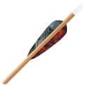 32-Inch Traditional Arrow Shaft With 4-Inch Feather, 500 Spine, Per Each