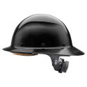 Black Dax Full Brim Hard Hat, 12 In L X 11 In W X 6-1/2 In H, 6-Point Suspension