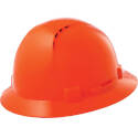 Orange Briggs Full Brim Hard Hat, 12 In L X 11 In W X 6-1/2 In H, 4-Point Suspension, Polymer Shell