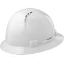 White Briggs Full Brim Hard Hat, 12 In L X 11 In W X 6-1/2 In H, 4-Point Suspension, Polymer Shell