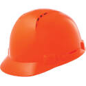 Orange Briggs Short Brim Hard Hat, 12 In L X 11 In W X 6-1/2 In H, 4-Point Suspension, Polymer Shell