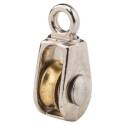 3/16-Inch Rope 1/2-Inch Sheave 15-Lb Working Load Nickel Single Pulley  