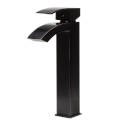 Steger Oil Rubbed Bronze 1-Handle Bathroom Sink Faucet, Single Hole Vessel - Modern