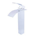 Eclipse Polished Chrome 1-Handle Bathroom Sink Faucet, Single Hole Vessel - Modern, Waterfall
