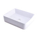 Rectangular White Porcelain Vessel Bathroom Sink