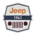Jeep 1941 Octagon Die Cut Embossed Tin Sign
