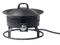 18-1/2-Inch Round Black Steel Portable Patio Fire Pit