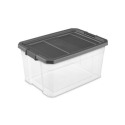 76-Quart Modular Stacker Box Clear