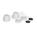 White Plastic Smart Cap Toilet Bolt Screw-On Caps