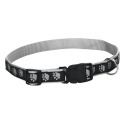 6 To 10-Inch, Black Pawprint Dog Collar