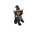 4-Foot Inflatable Black Cat In Witches Hat