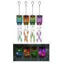 Solar Beveled Glass Wind Chime, Assorted, Each