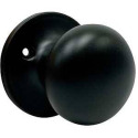 Matte Black Tubular Knob Dummy Lock