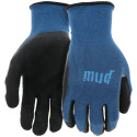 Women's Medium/Large Black And Cadet Blue Bamboo Grip Latex Palm Glove, Pair
