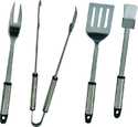 4-Piece Stainless Steel Heavy Duty Barbecue Tool Set