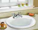 Drop-In Lavatory/Bathroom 19 in Round White