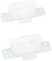 White Plastic Drawer Track Mounting Bracket, 2-Pieces